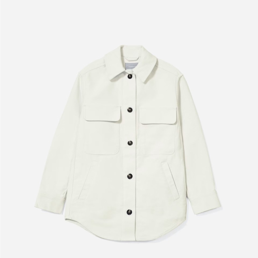Everlane XL oversized shirt jacket in canvas.